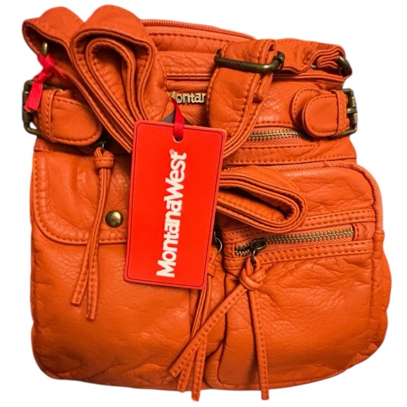 Montana West Orange Crossbody Bag NWT - Picture 2 of 6